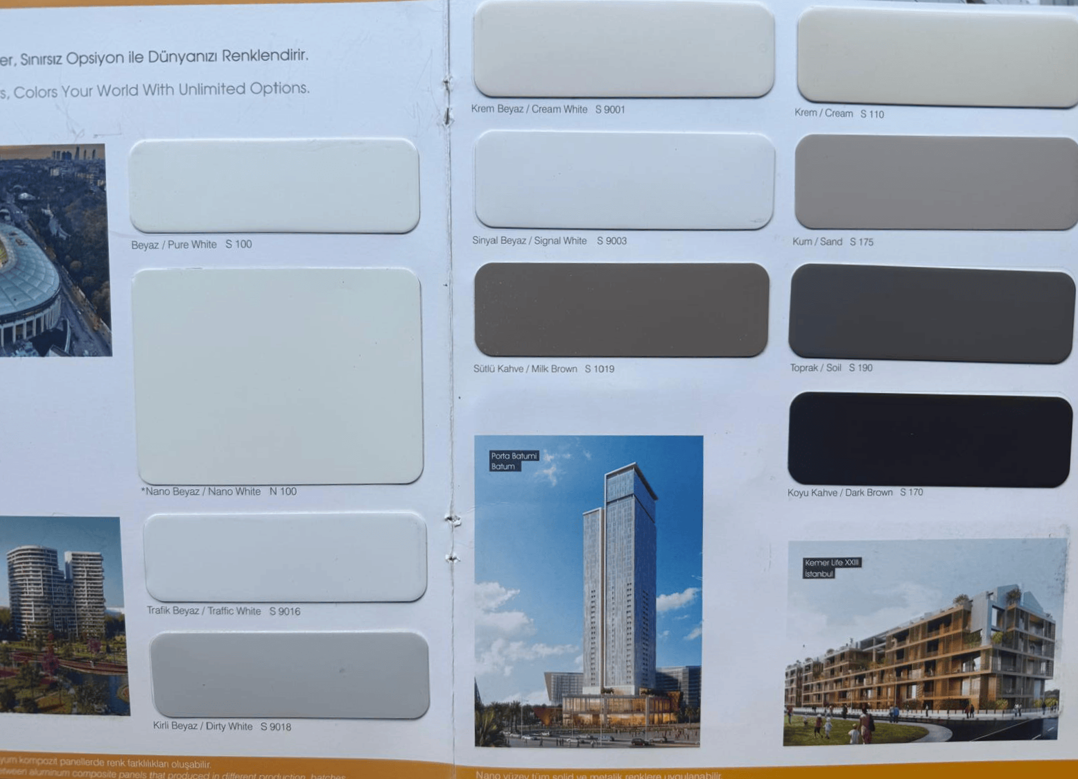 Saray Bond kompozit panel kartelası